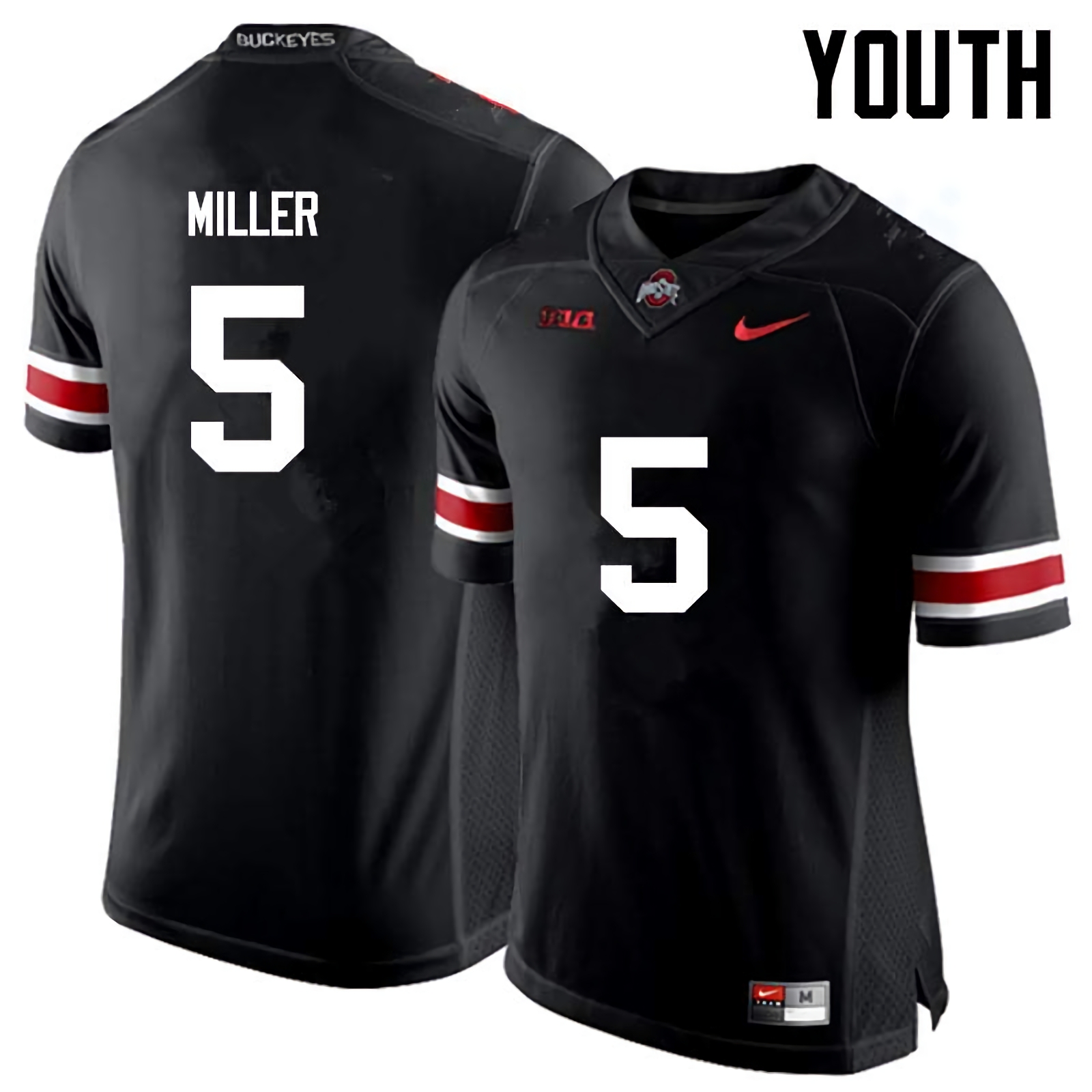 Braxton Miller Ohio State Buckeyes Youth NCAA #5 Nike Black College Stitched Football Jersey HJO8656WT